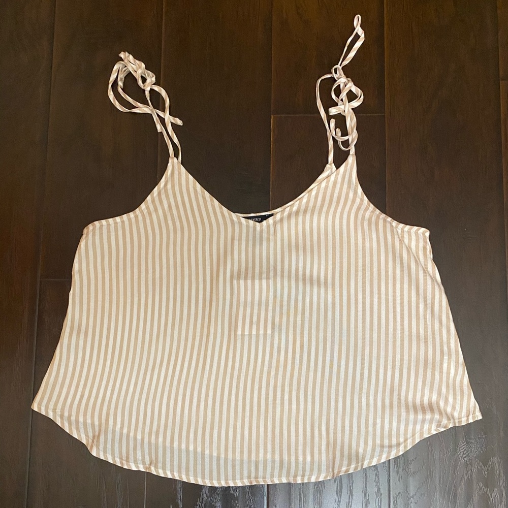 Forever21 Striped Woven Cami Tank Top